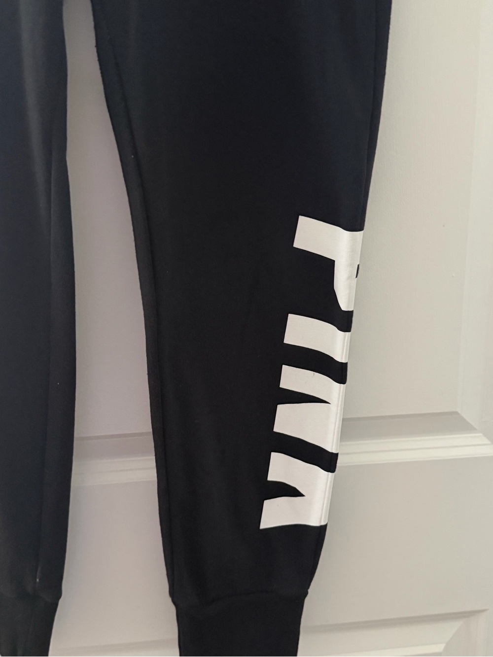 PINK Victoria's Secret Black Zip Hoodie with White Logo - Picture 4 of 7
